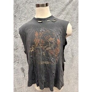 Vintage Y2K Hate Eternal Band T-Shirt XXL Distressed Cut Off Metal Sleeveless